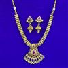 Antique Moti Necklace with Matte Gold Plating