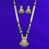 Antique Moti Pendant Set with Matte Gold Plating