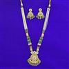 Antique Moti Pendant Set with Matte Gold Plating