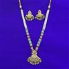 Antique Moti Pendant Set with Matte Gold Plating