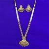 Antique Moti Pendant Set with Matte Gold Plating