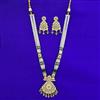 Antique Moti Pendant Set with Matte Gold Plating