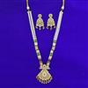 Antique Moti Pendant Set with Matte Gold Plating