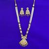 Antique Moti Pendant Set with Matte Gold Plating