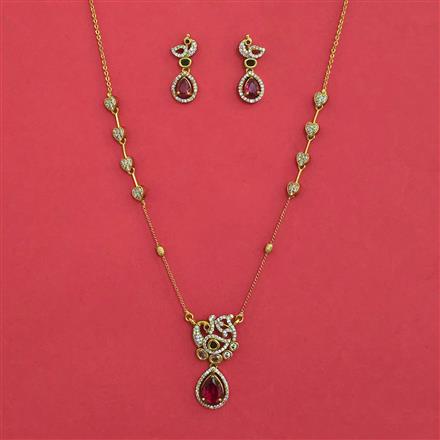Antique Classic Necklace with Matte Gold Plating
