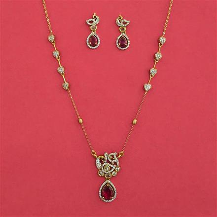 Antique Classic Necklace with Matte Gold Plating
