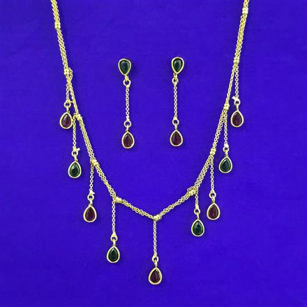 Antique Delicate Necklace with Matte Gold Plating