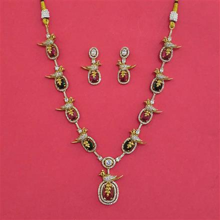 Antique Classic Necklace with Matte Gold Plating
