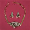Antique Choker Necklace with Matte Gold Plating