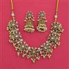 Antique Moti Necklace with Matte Gold Plating