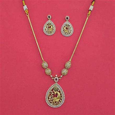 Antique Classic Necklace with Matte Gold Plating