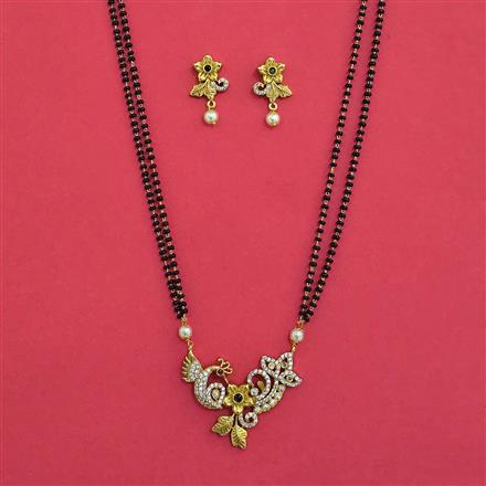 Antique Classic Mangalsutra with Matte Gold Plating