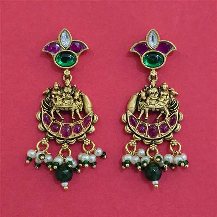 Antique Classic Earring with Matte Gold Plating