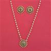 Antique Moti Pendant Set with Matte Gold Plating