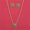 Antique Moti Pendant Set with Matte Gold Plating