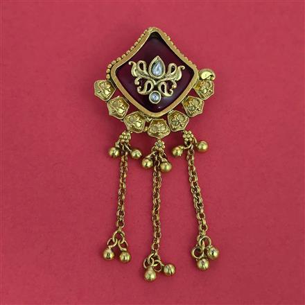 Antique Classic Brooch with Matte Gold Plating