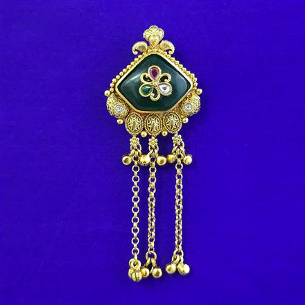 Antique Classic Brooch with Matte Gold Plating