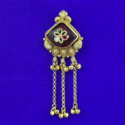 Antique Classic Brooch with Matte Gold Plating