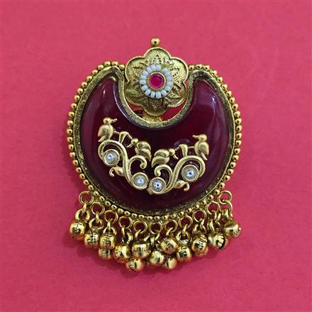 Antique Classic Brooch with Matte Gold Plating