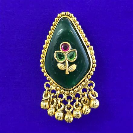 Antique Classic Brooch with Matte Gold Plating