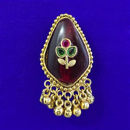 Antique Classic Brooch with Matte Gold Plating
