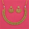 Antique Plain Gold Necklace with Gold Plating