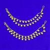Antique Plain Gold Ear Chain with Gold Plating