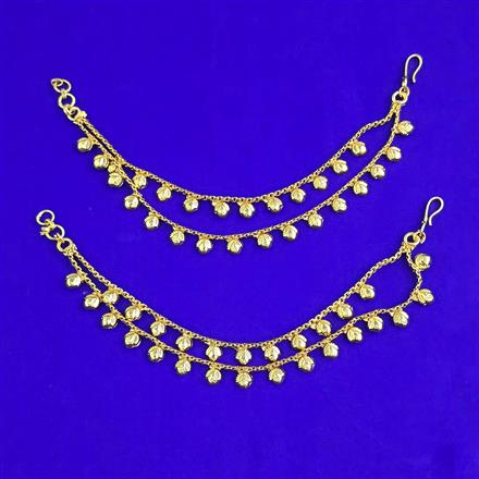 Antique Plain Gold Ear Chain with Gold Plating