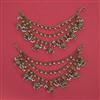 Antique Moti Ear Chain with Mehndi Plating