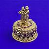 Antique Temple Sindoor Box with Matte Gold Plating