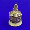 Antique Temple Sindoor Box with Matte Gold Plating