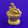 Antique Temple Sindoor Box with Matte Gold Plating