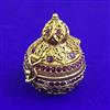Antique Classic Sindoor Box with Matte Gold Plating