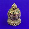 Antique Classic Sindoor Box with Matte Gold Plating