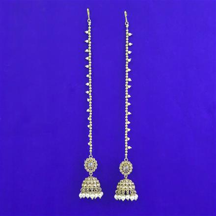 Antique Jhumki with Mehndi Plating