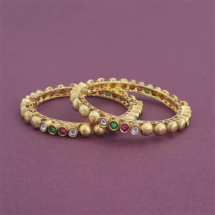 Antique Openable 2 Pc Bangles with Gold Plating