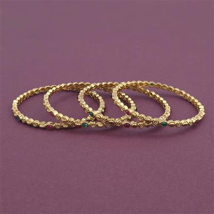 Antique Classic 4 Pc Bangles with Gold Plating