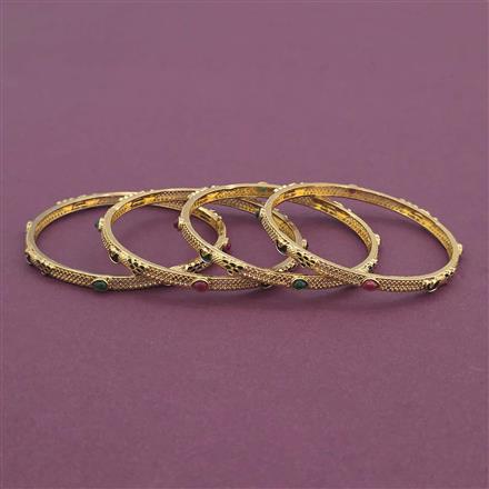 Antique Classic 4 Pc Bangles with Gold Plating