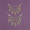 Antique Moti Ear Chain with Matte Gold Plating
