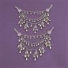 Antique Moti Ear Chain with Matte Gold Plating
