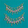 Antique Moti Ear Chain with Matte Gold Plating