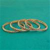 Antique 4 Pc Classic Bangles with Matte Gold Plating