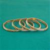 Antique 4 Pc Classic Bangles with Matte Gold Plating