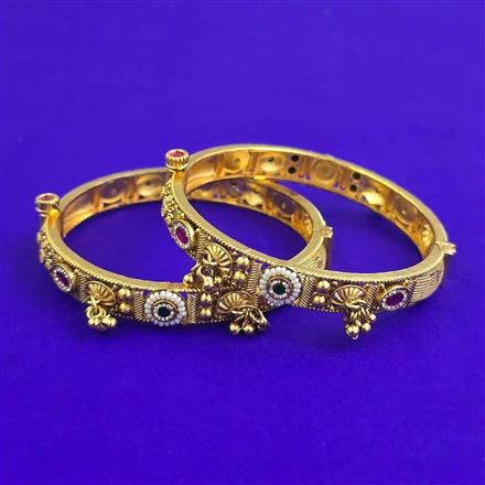 Antique 2 Pc Openable Bangles with Gold Plating