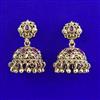 Antique Jhumki with Matte Gold Plating