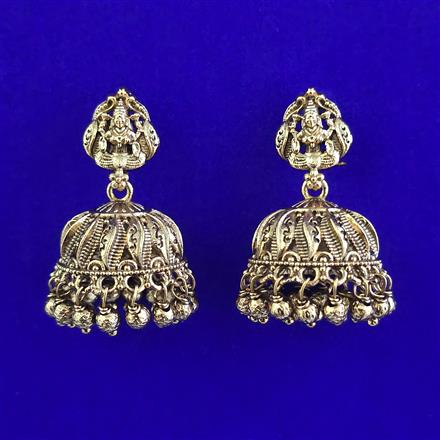 Antique Jhumki with Matte Gold Plating