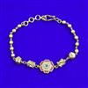 Antique Adjustable Bracelet With Matte Gold Plating
