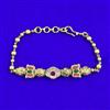 Antique Adjustable Bracelet With Matte Gold Plating