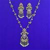 Antique Moti Pendant Set with Mehndi Plating