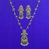 Antique Moti Pendant Set with Mehndi Plating